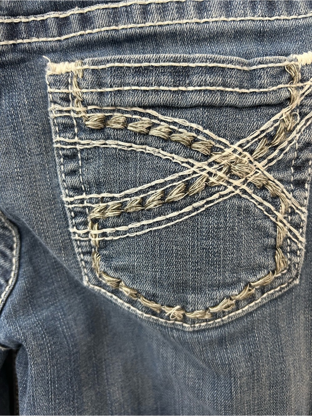 Girls Ariat Dark Blue Bootcut Jeans - Picture 4 of 5